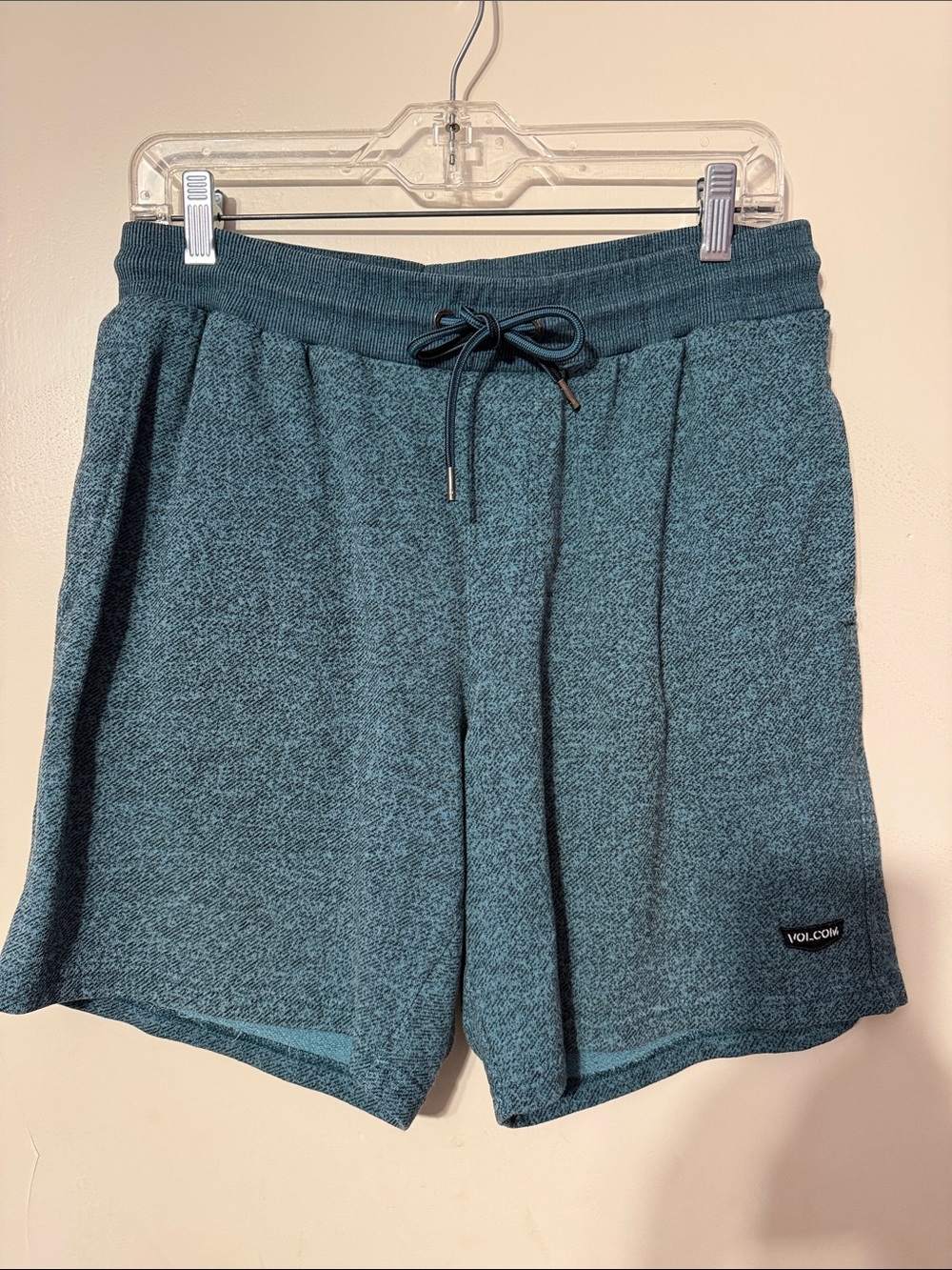 Volcom Men's Teal Knit Drawcord Casual Shorts